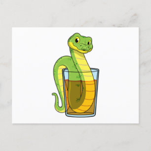 Snake with Juice Vykort
