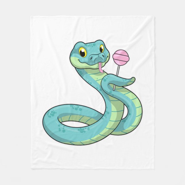 Snake with Lollipop Fleecefilt (Framsidan)
