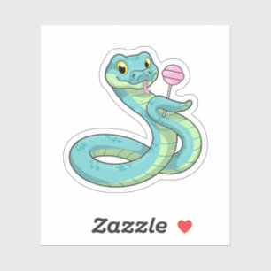Snake with Lollipop Klistermärken