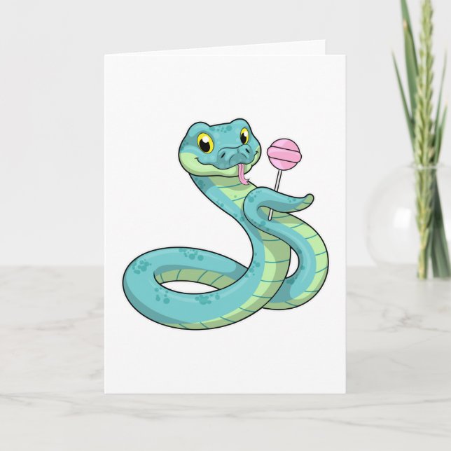 Snake with Lollipop Kort (Framsida)