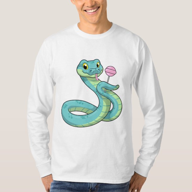Snake with Lollipop T Shirt (Framsida)