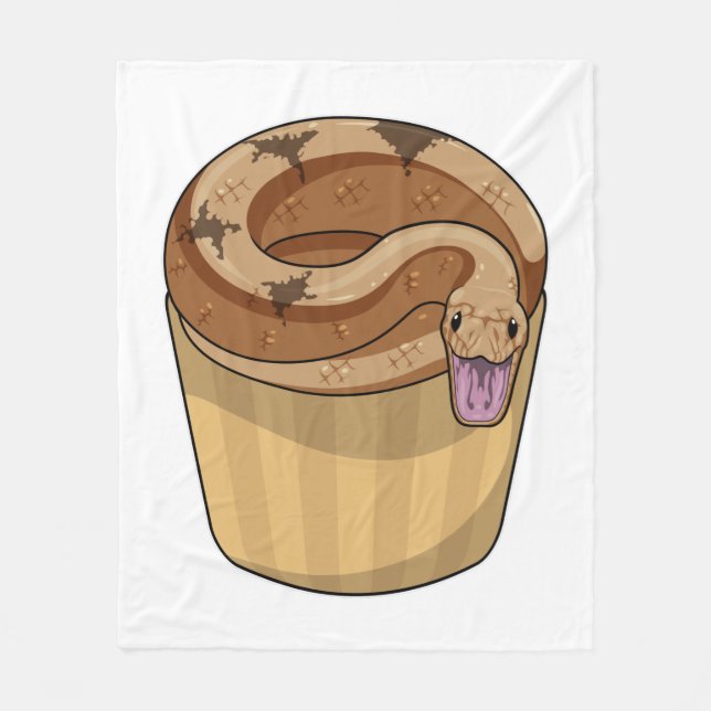 Snake with Muffin Fleecefilt (Framsidan)