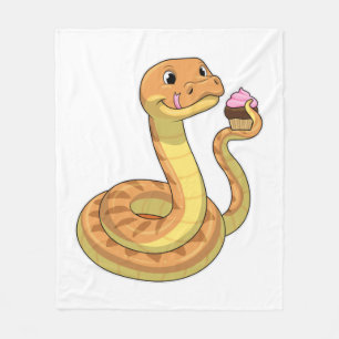 Snake with Muffin Fleecefilt