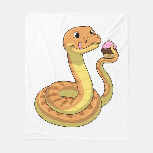 Snake with Muffin Fleecefilt (Framsidan)