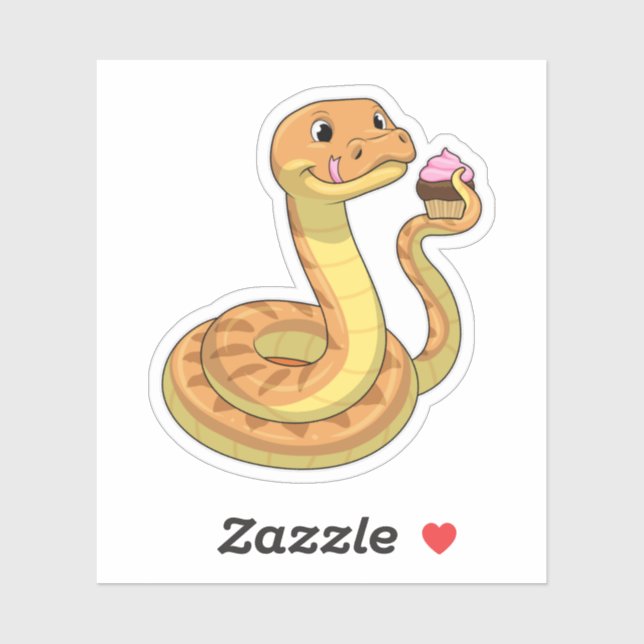 Snake with Muffin Klistermärken (Ark)