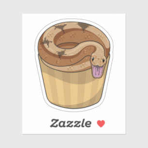 Snake with Muffin Klistermärken
