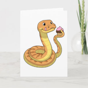 Snake with Muffin Kort