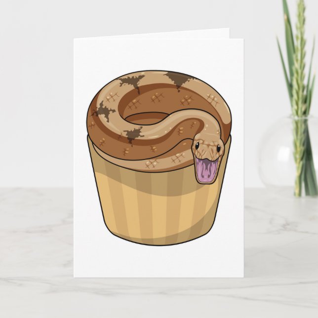 Snake with Muffin Kort (Framsida)