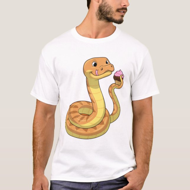 Snake with Muffin T Shirt (Framsida)