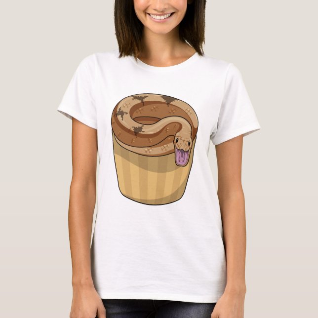 Snake with Muffin T Shirt (Framsida)