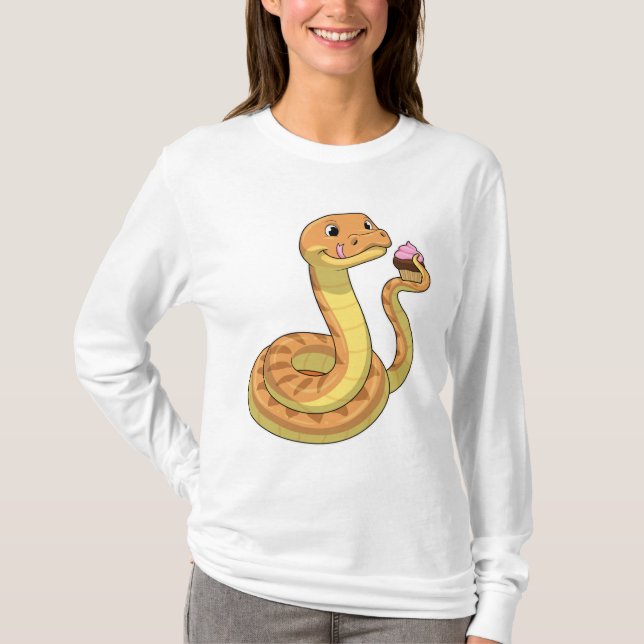 Snake with Muffin T Shirt (Framsida)