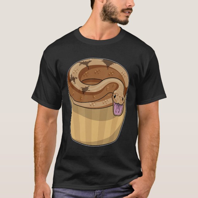 Snake with Muffin T Shirt (Framsida)