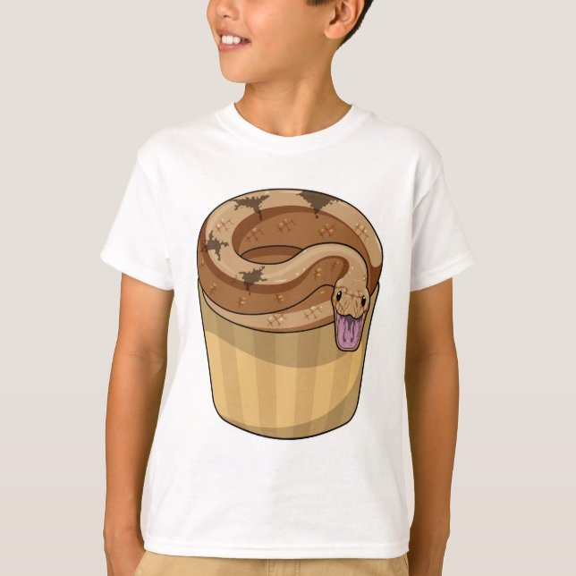 Snake with Muffin T Shirt (Framsida)