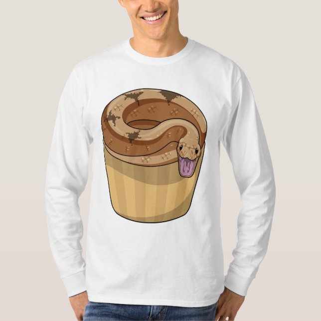 Snake with Muffin T Shirt (Framsida)