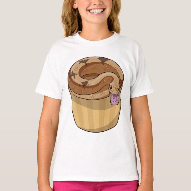 Snake with Muffin T Shirt (Framsida)
