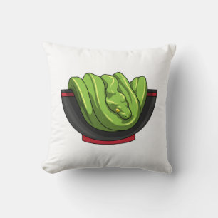 Snake with Ramen Bowl Kudde
