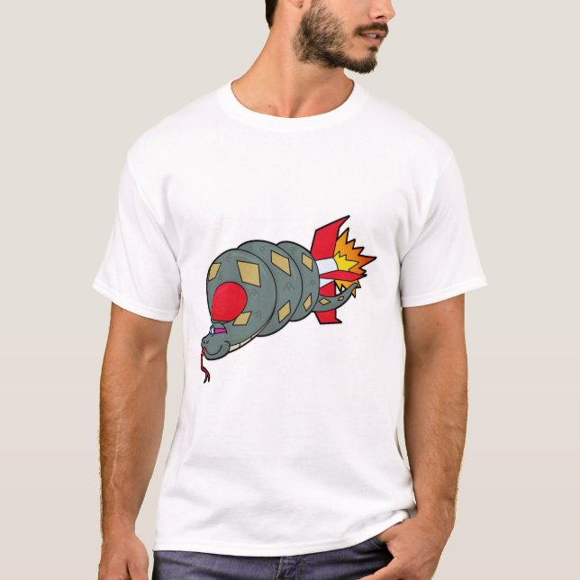 Snake with Rocket T Shirt (Framsida)