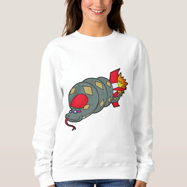 Snake with Rocket T Shirt (Framsida)