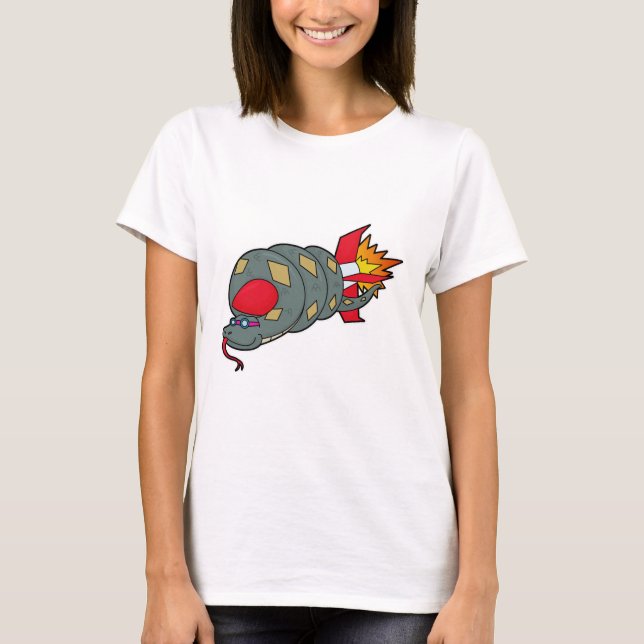 Snake with Rocket T Shirt (Framsida)