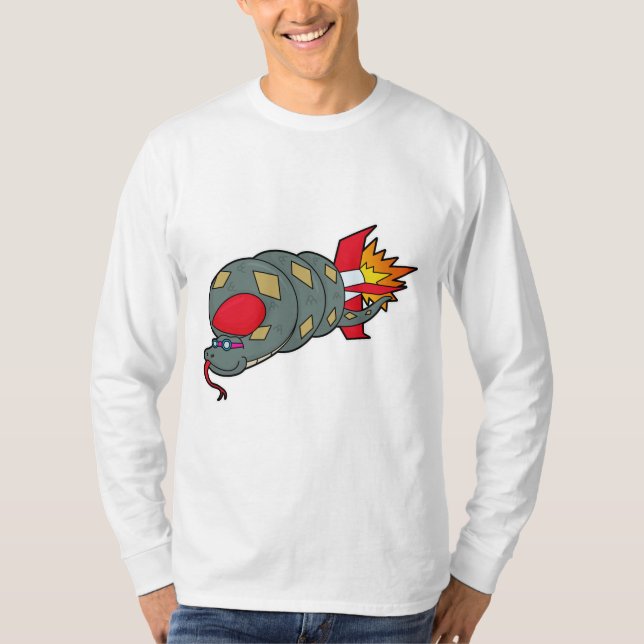 Snake with Rocket T Shirt (Framsida)