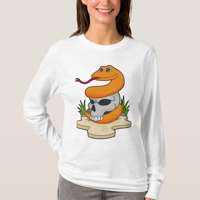 Snake with Skull T Shirt (Framsida)