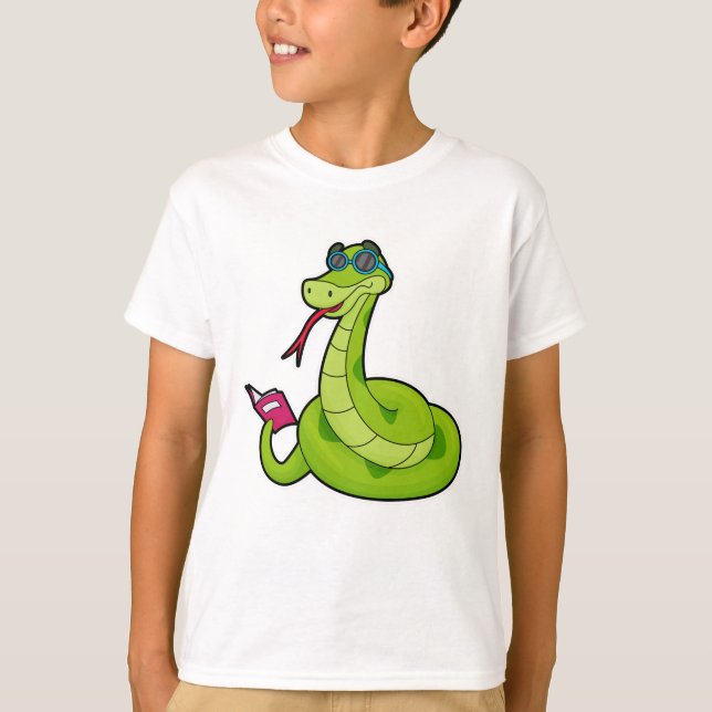 Snake with Sunglasses & Bok T Shirt (Framsida)