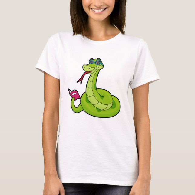 Snake with Sunglasses & Bok T Shirt (Framsida)