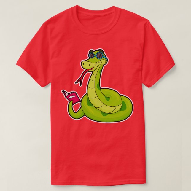 Snake with Sunglasses Bok T Shirt (Design framsida)