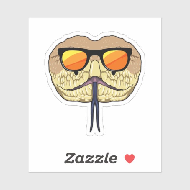 Snake with Sunglasses Klistermärken (Ark)