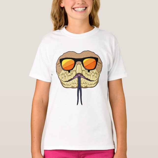 Snake with Sunglasses T Shirt (Framsida)