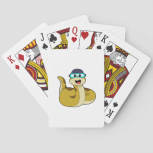 Snake with Swimming goggles Casinokort