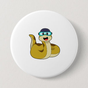 Snake with Swimming goggles Knapp