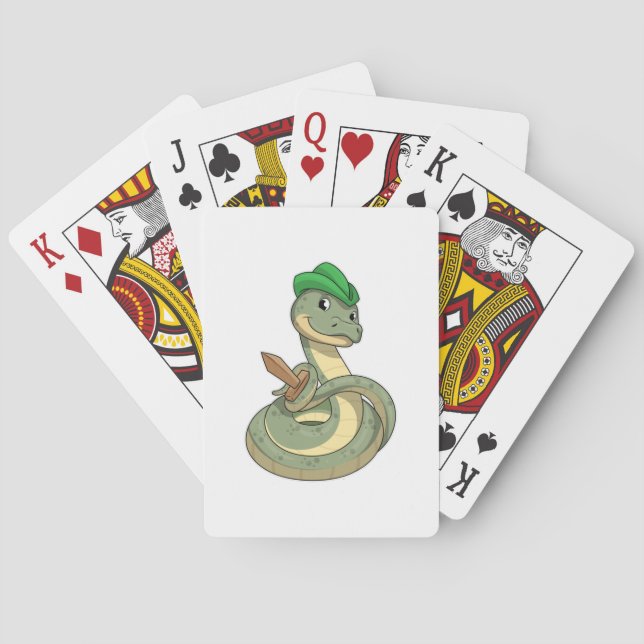 Snake with Sword Casinokort (Baksidan)