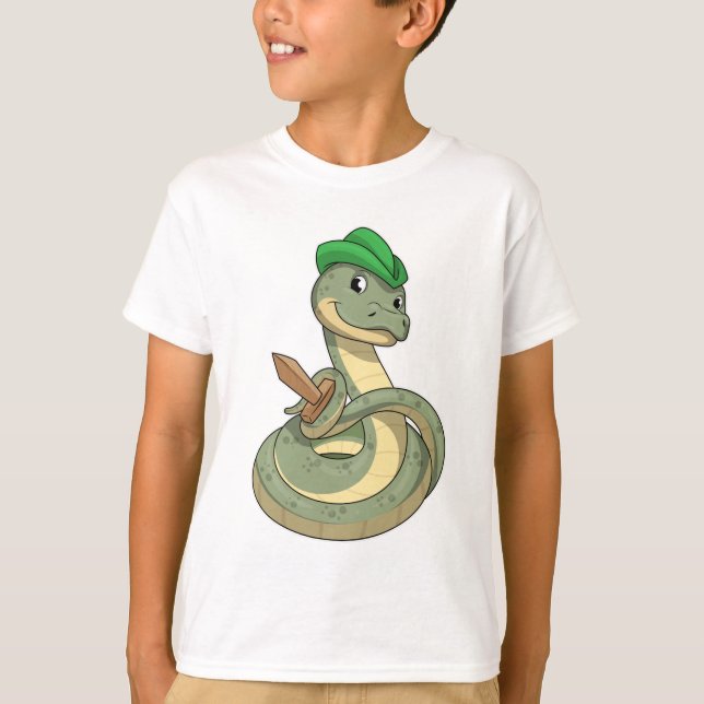 Snake with Sword T Shirt (Framsida)