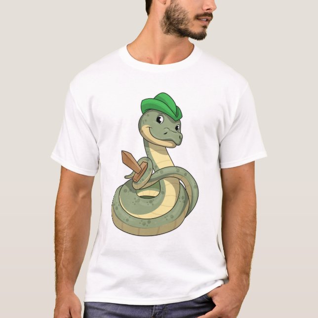 Snake with Sword T Shirt (Framsida)