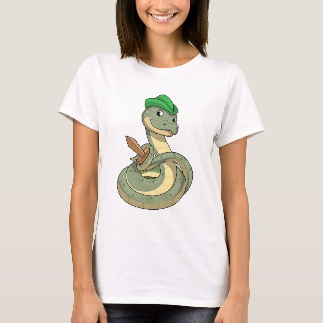 Snake with Sword T Shirt (Framsida)