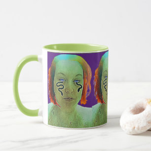 Snake Woman Självporträtt Mugg