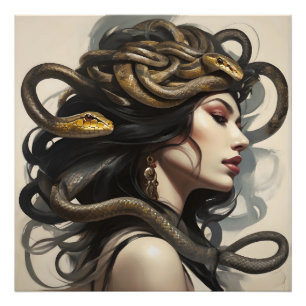 Snake Women art Fototryck