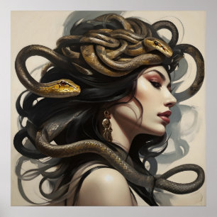 Snake Women art Poster