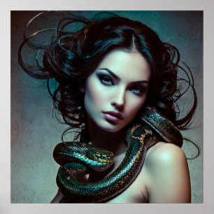 Snake Women art Poster