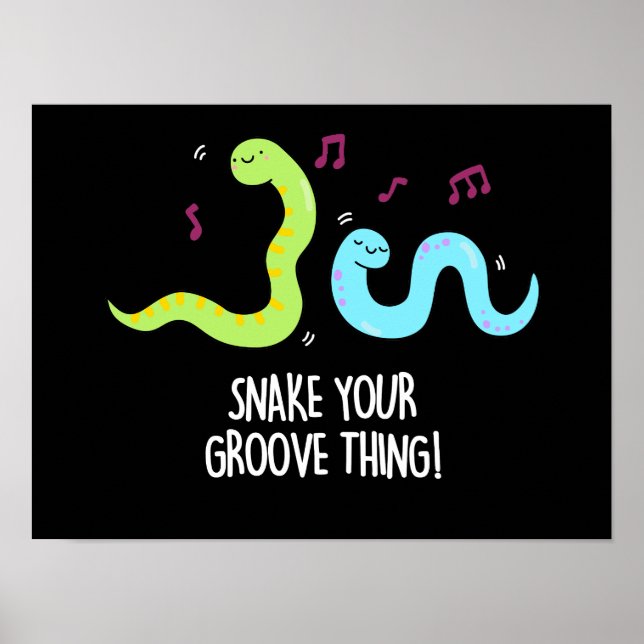 Snake Your Groove Sak Disco Mask Pun Mörk BG Poster (Framsidan)