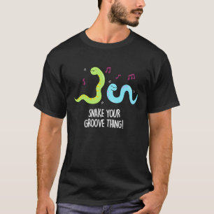Snake Your Groove Sak Funny Disco Pun Mörk BG T Shirt