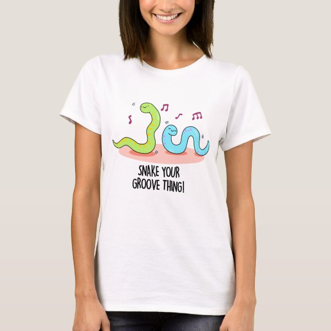 Snake Your Groove Sak Funny Disco Pun T Shirt (Framsida)