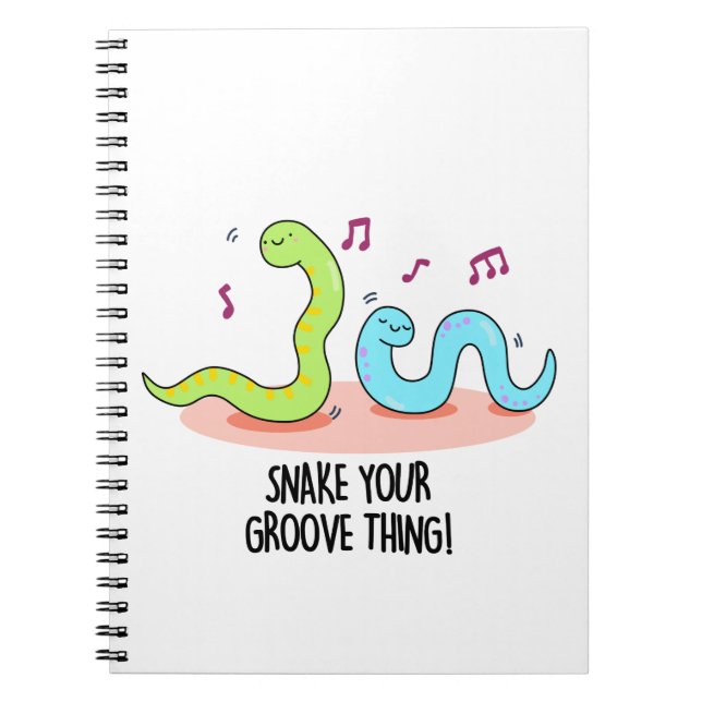 Snake Your Groove Thing Rolig Disco-ordvits  Anteckningsbok (Framsidan)