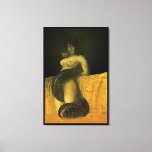 SnakeGrl sträckte (TJOCK) kanfasväggkonst 24x36, Canvastryck