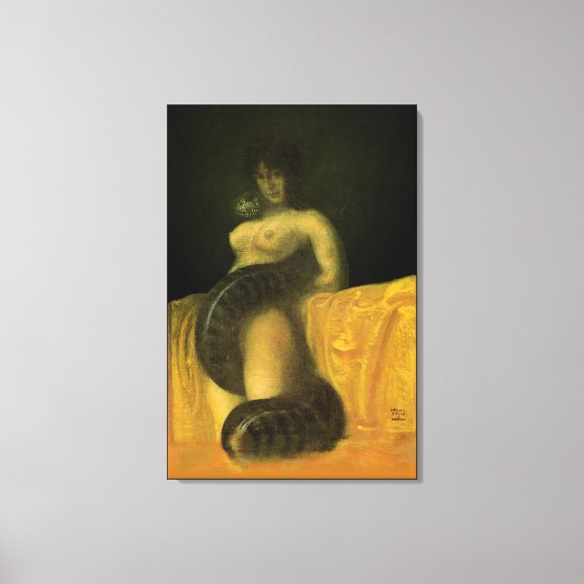SnakeGrl Stretched Canvas Wall Art 24x36 (Framsida)
