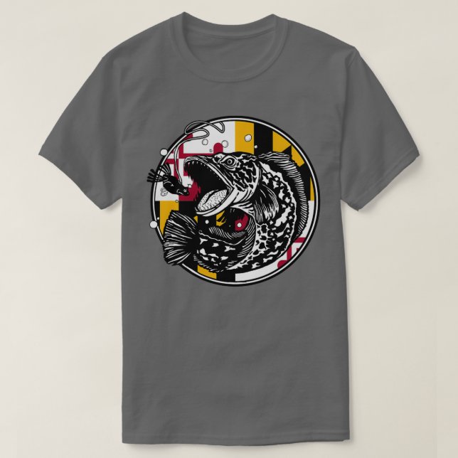 Snakehead Fishing Maryland  T Shirt (Design framsida)