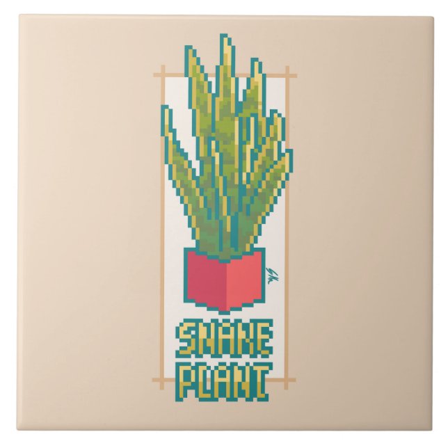 Snakeplant, Pixelart  Kakelplatta (Framsidan)