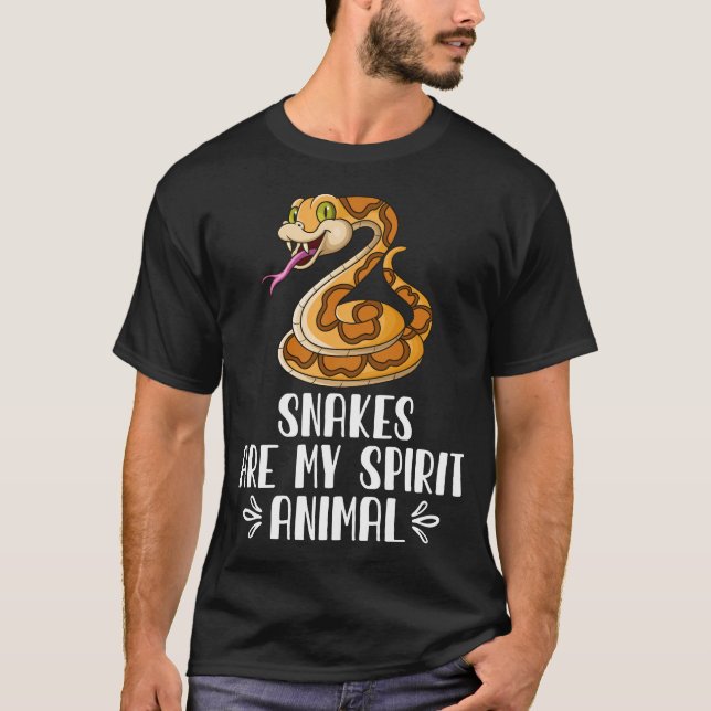 Snakes är mitt andliga djur t shirt (Framsida)
