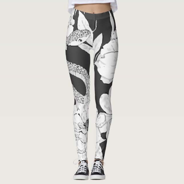 Snakes Flotters TattoArt-färgning Leggings (Framsida)